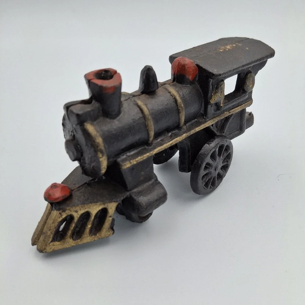 Vintage Cast Iron Train Locomotive Engine 3